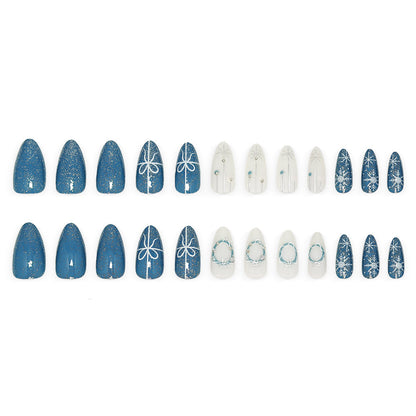 Luxury artificial nails in winter design Acalora