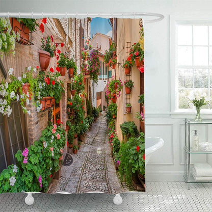 Floral Lane-Inspired Shower Curtain