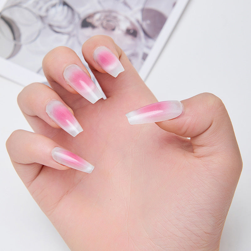 Ombre Long Coffin Press-On Nails Acalora