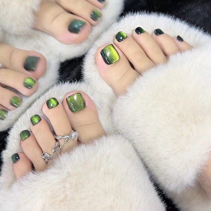 Decorative Crystal-Embellished Press-On Nails Acalora