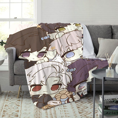 Soft Cartoon-Themed Fleece Throw Blanket