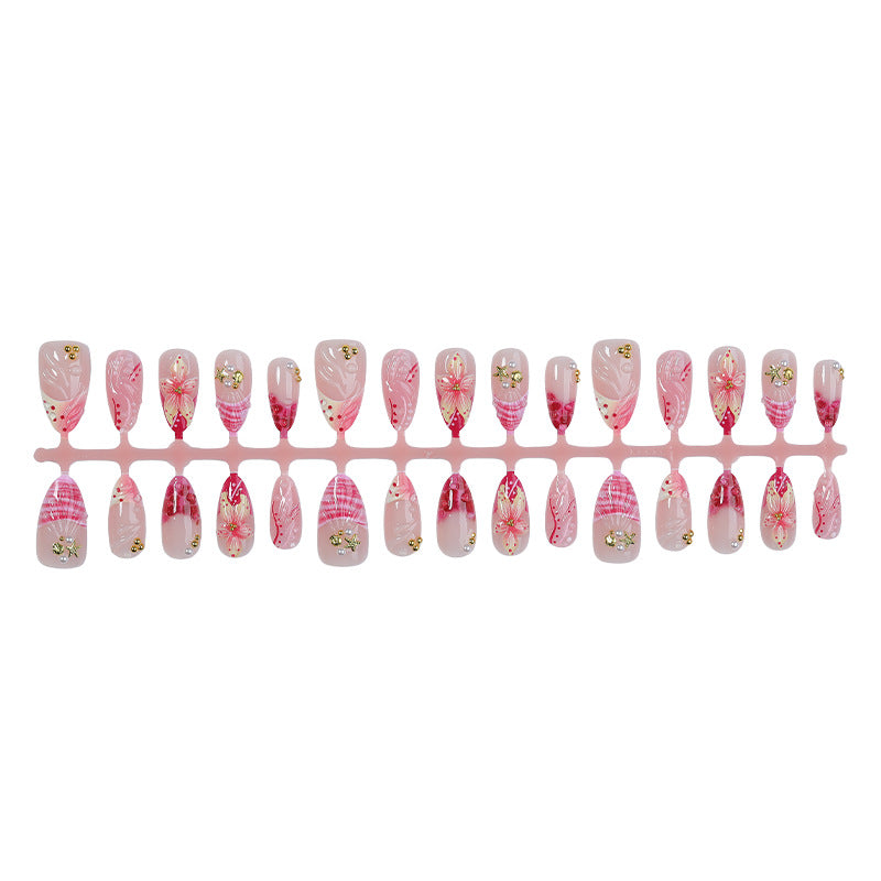 Decorative Flower Press-On Nails Acalora