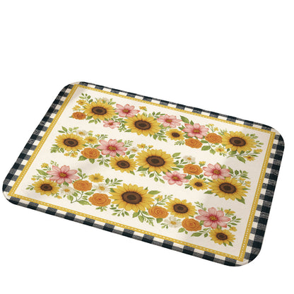 Unisex Artistic Floral Area Rug