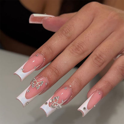 Decorative Press-On Nail Kit with Butterfly Accents Acalora