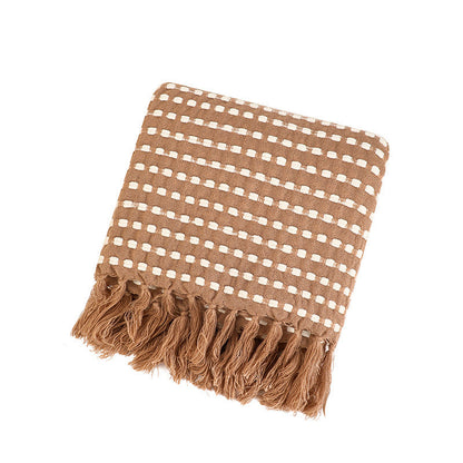 Textured Cotton Throw Blanket