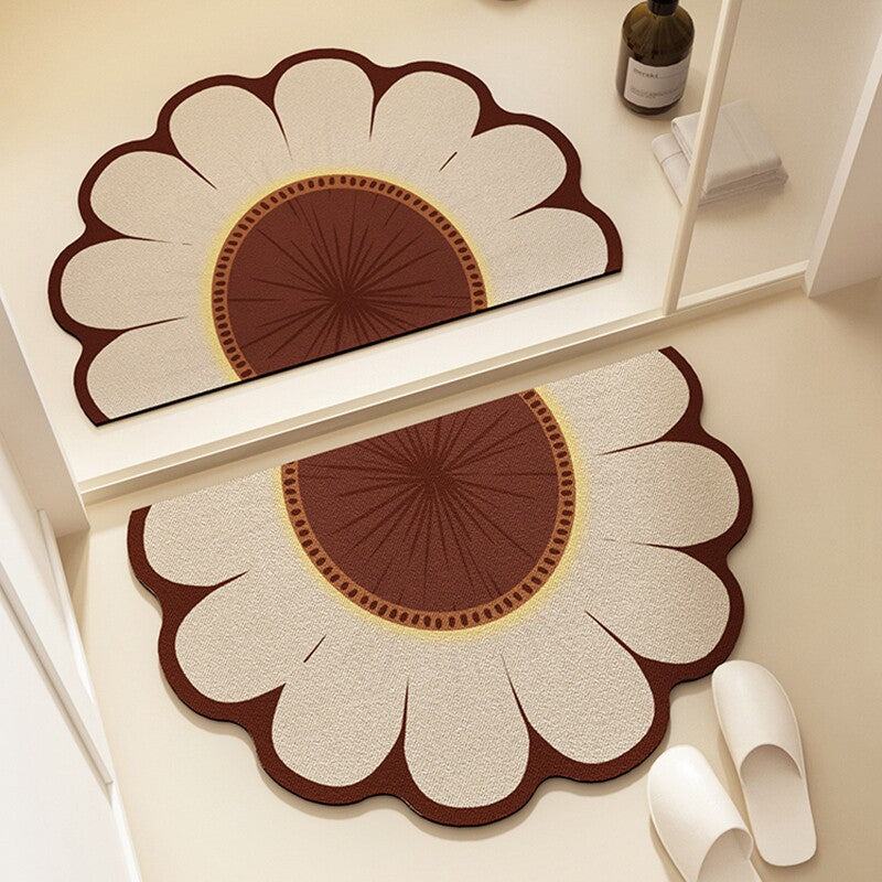 Floral Pattern Bath Mat