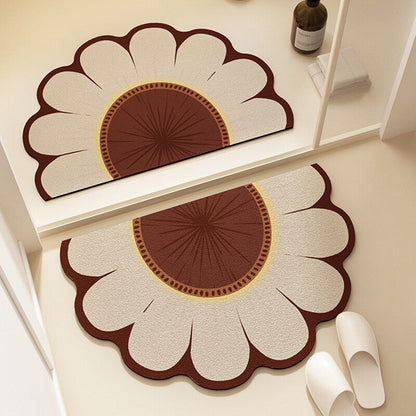 Floral Pattern Bath Mat