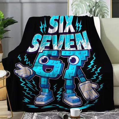 Playful Graphic Fleece Throw Blanket