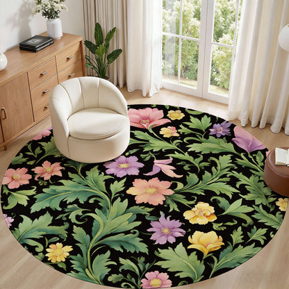 Unisex Floral Pattern Area Rug