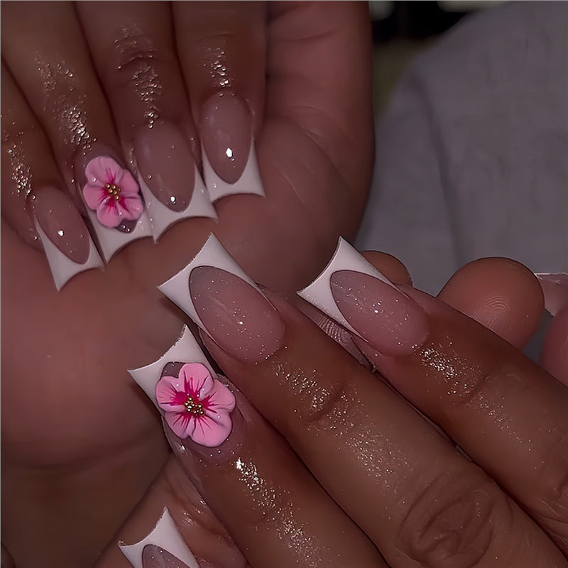 Floral Design Press-On Nails Acalora