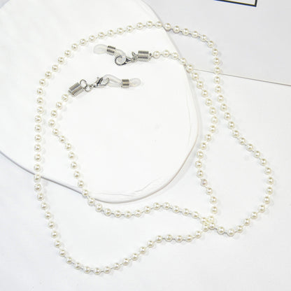 Elegant Pearl Beaded Eyewear Chain Acalora