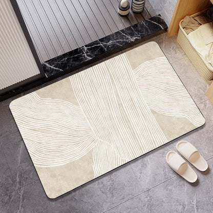 Textured Abstract Design Bath Mat Acalora