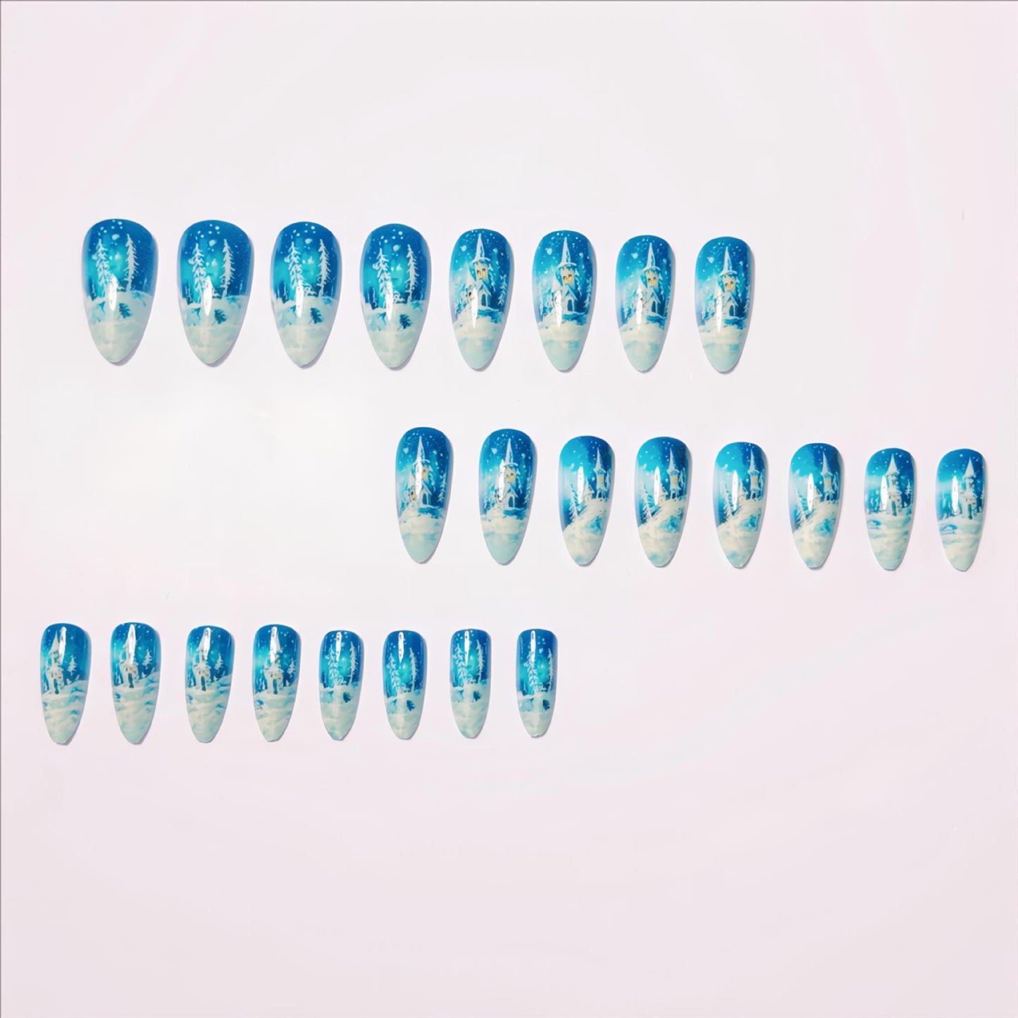 Winter-Themed Artistic Nail Art Acalora