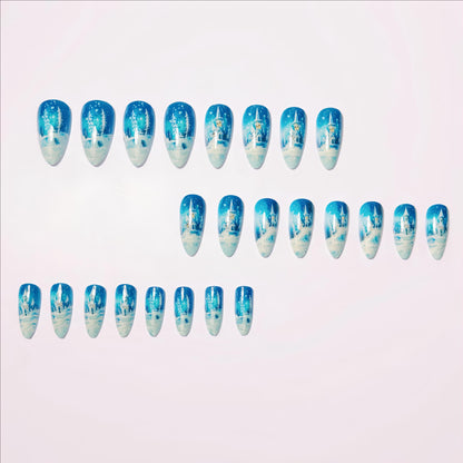 Winter-Themed Artistic Nail Art Acalora