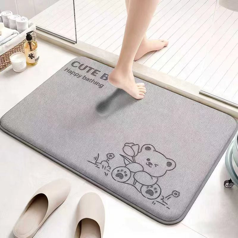 Absorbent Cartoon-Themed Bath Mat