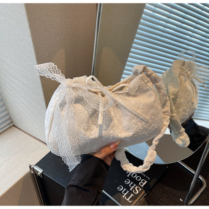 Vintage Lace Drawstring Bag Acalora