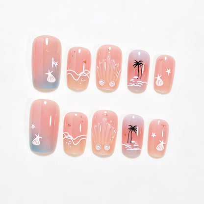 Beach-Themed Decorative Nail Art Set Acalora