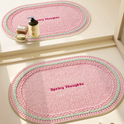 Heart-Patterned Bathroom Mat
