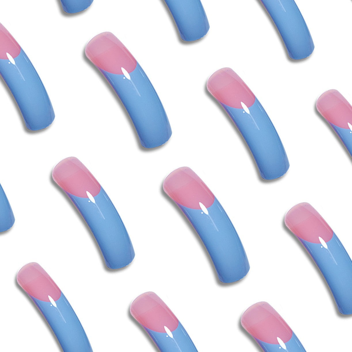Glossy Long Stiletto Press-On Nails Acalora