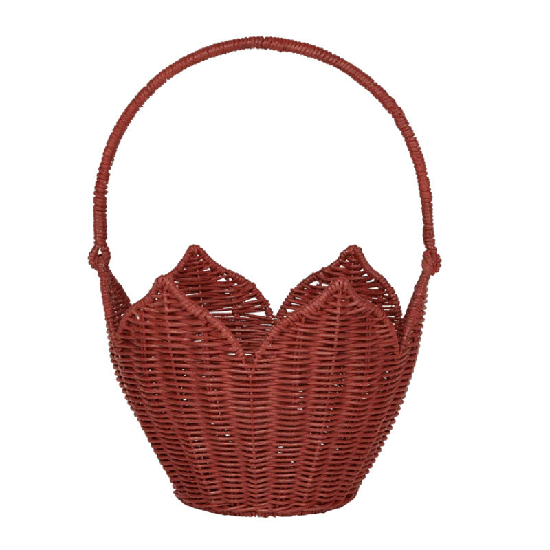 Decorative Woven Handled Basket Acalora