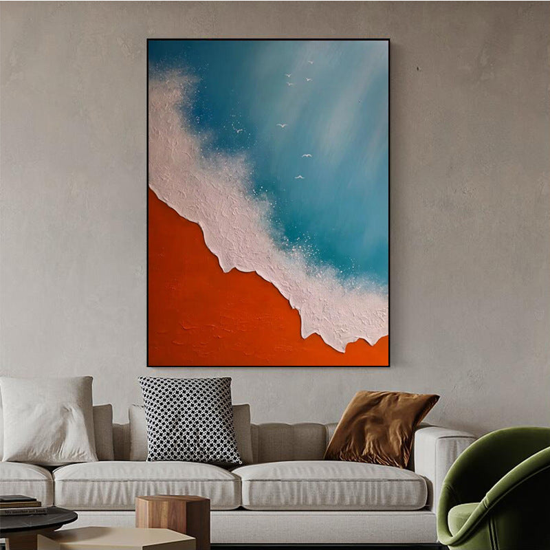 Abstract Coastal Wave Canvas Art