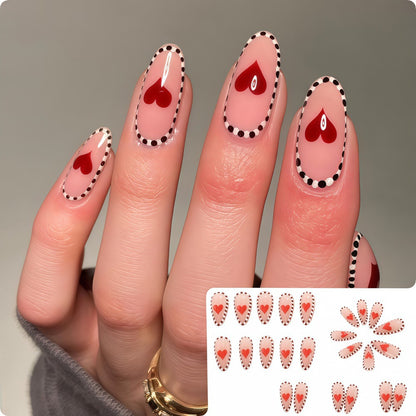 Artistic Heart Motif Art Nails Acalora