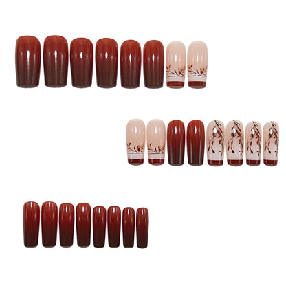 Artificial nails with elegant floral design and elegant gradient colors Acalora