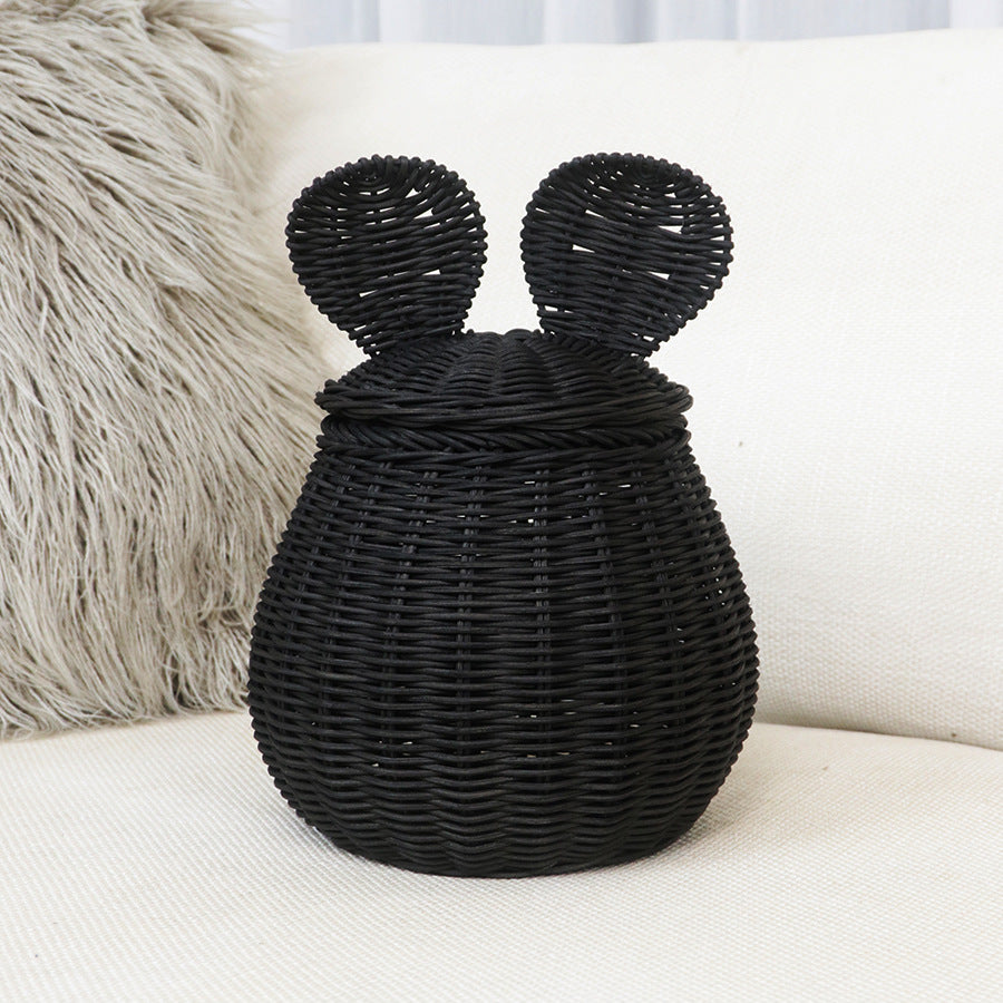 Decorative Woven Storage Basket with Lid Acalora