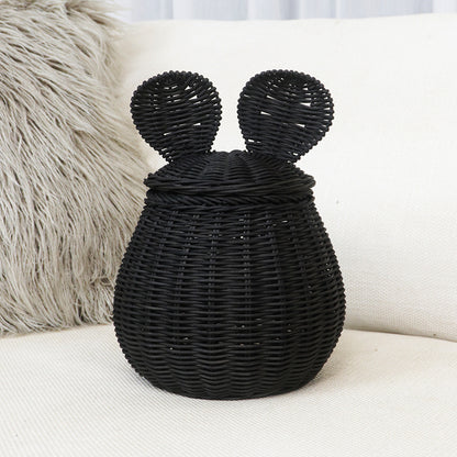 Decorative Woven Storage Basket with Lid Acalora