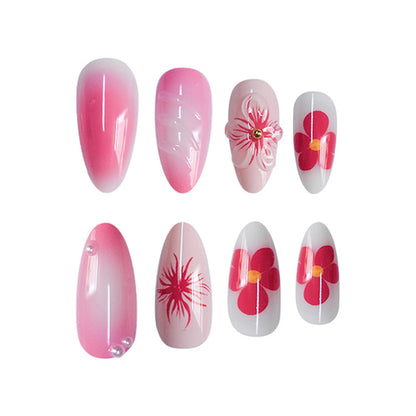 Floral Inspired Acrylic Press-On Nails Acalora