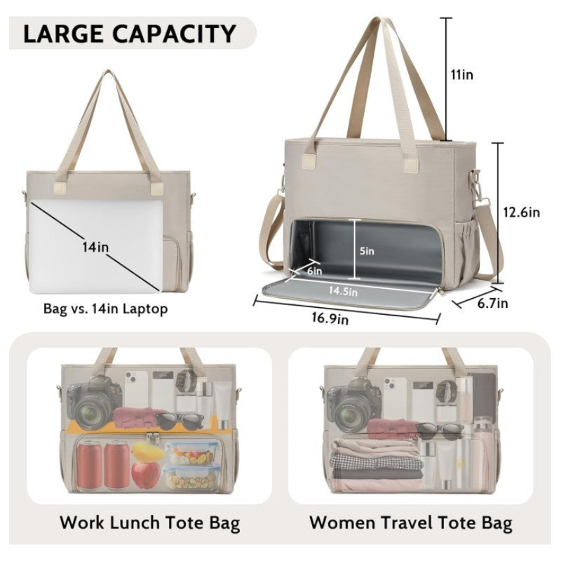 Insulated Multi-Compartment Lunch Tote Acalora