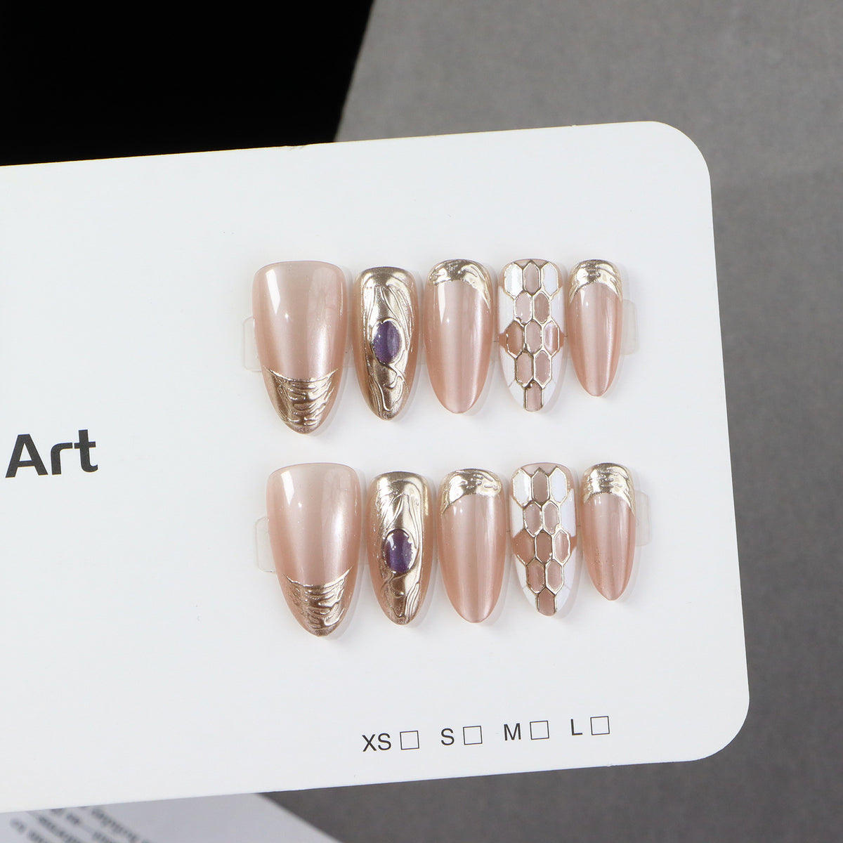 Luxurious Decorative Press-On Nail Set Acalora