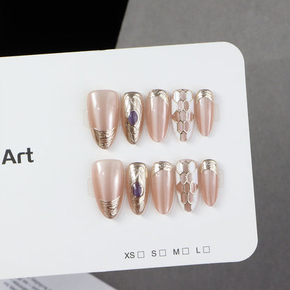 Luxurious Decorative Press-On Nail Set Acalora
