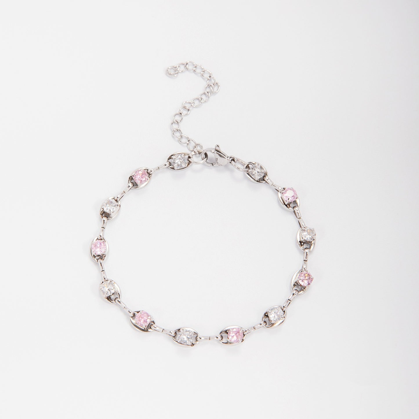 Elegant Gemstone Accent Link Bracelet Acalora