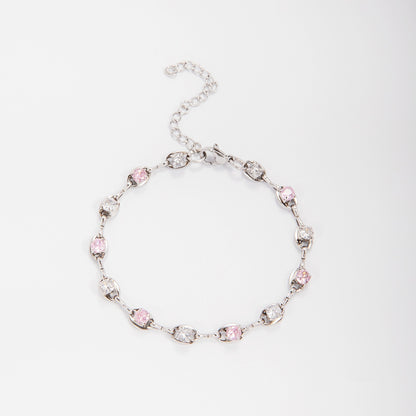 Elegant Gemstone Accent Link Bracelet Acalora