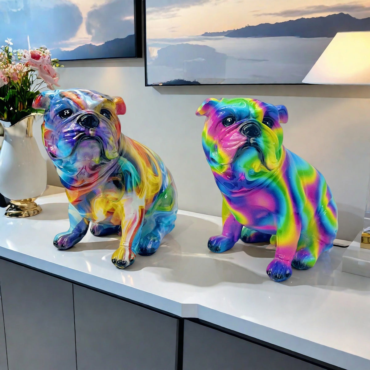 Artistic Bulldog Figurine Acalora