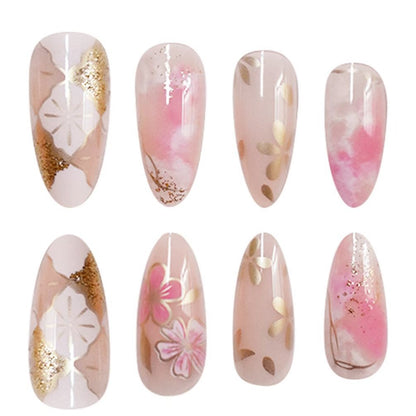 Floral Embellished Press-On Nail Art Acalora