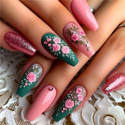 Artistic Floral Design Press-On Nails Acalora 1788434359