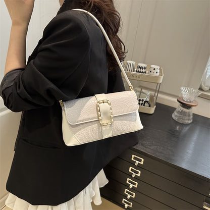 Crocodile Patterned Chain Strap Handbag Acalora