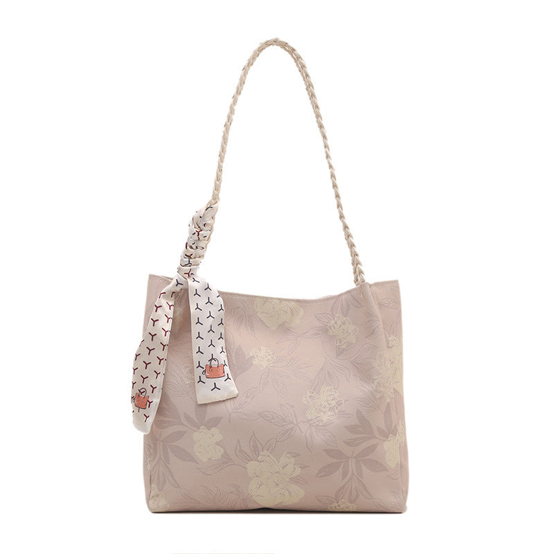 Floral Patterned Shoulder Tote Bag Acalora