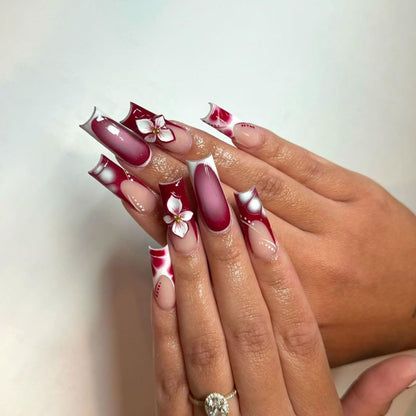Floral Nail Art Extensions Acalora