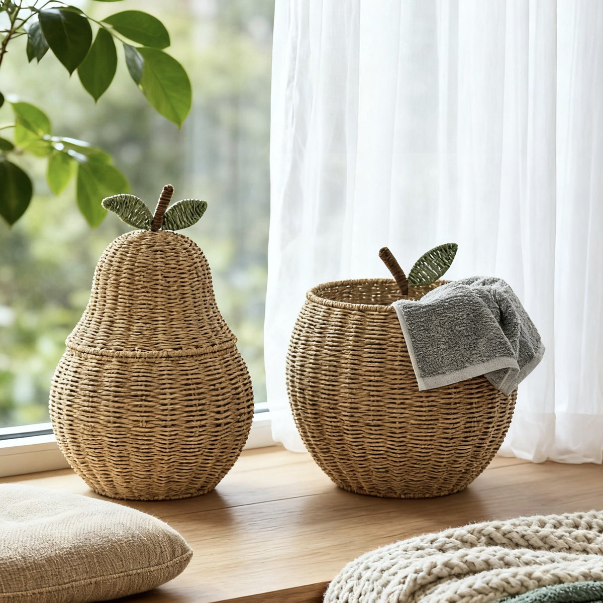 Playful storage basket in wave design Acalora