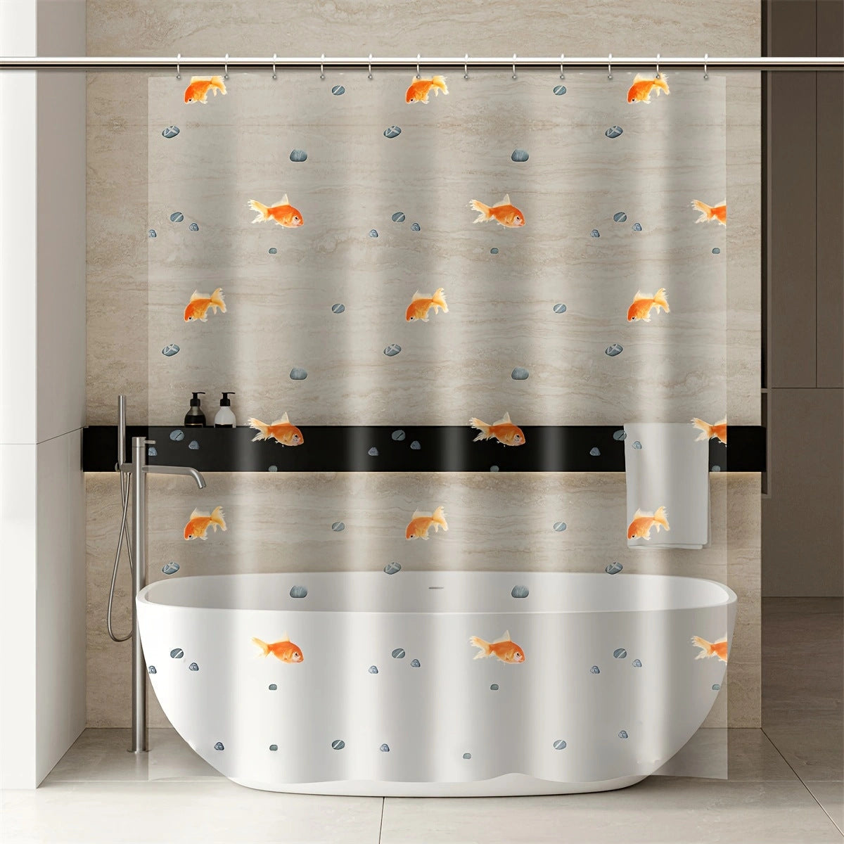 Goldfish Pattern Shower Curtain