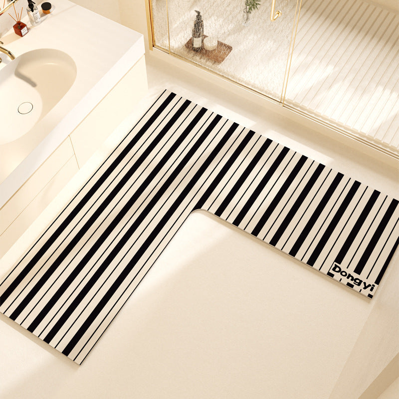 L-Shaped Soft Bath Mat