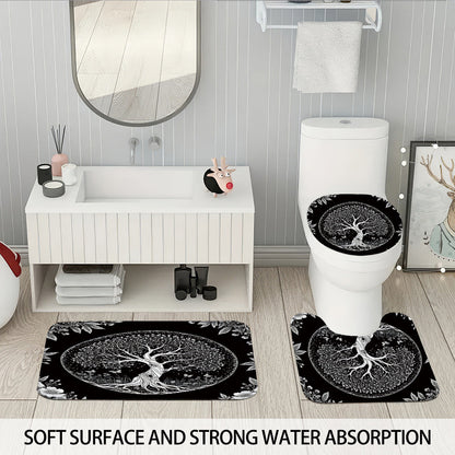 Artistic Tree Design Bathroom Set