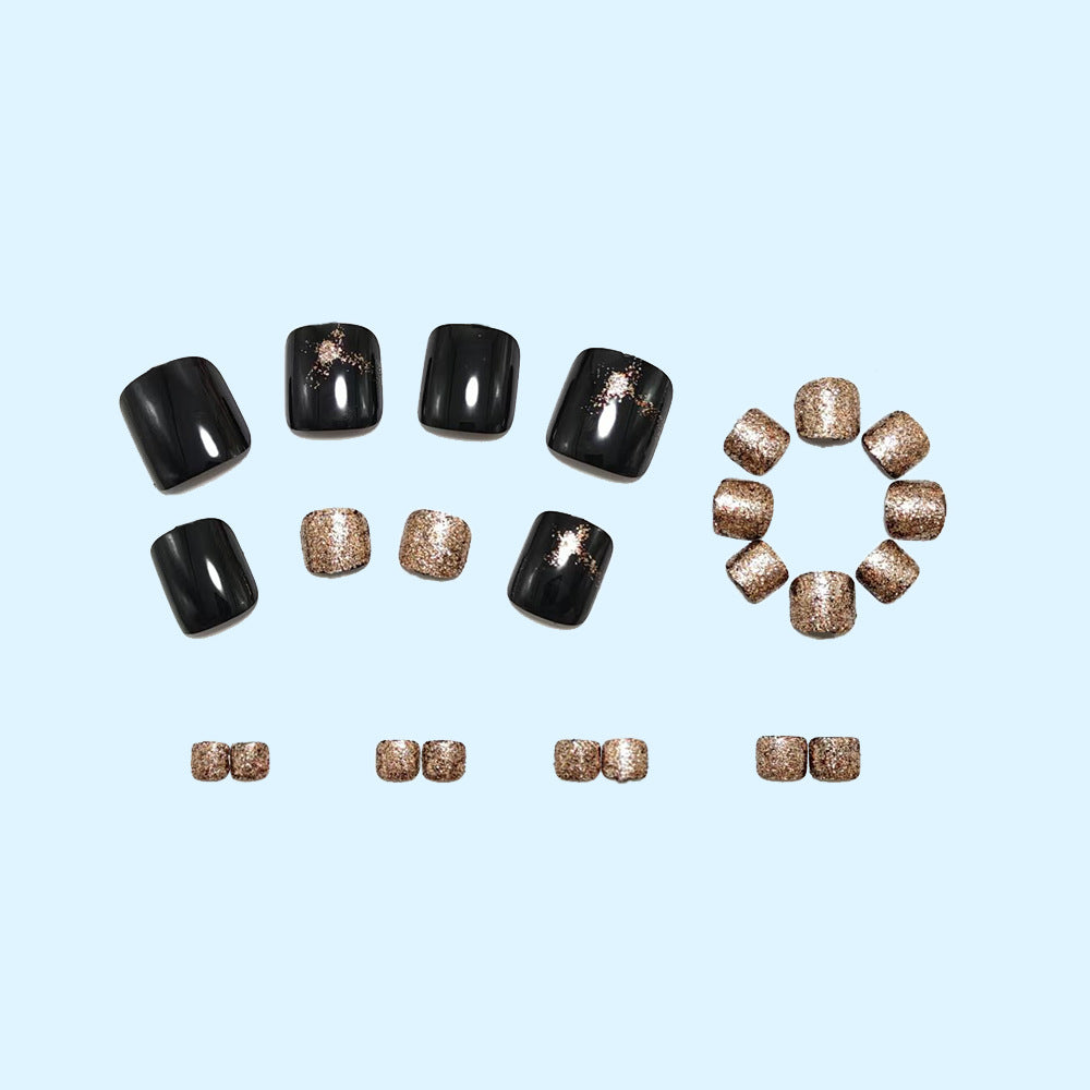 Glitter-accented artificial nails Acalora