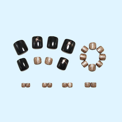 Glitter-accented artificial nails Acalora