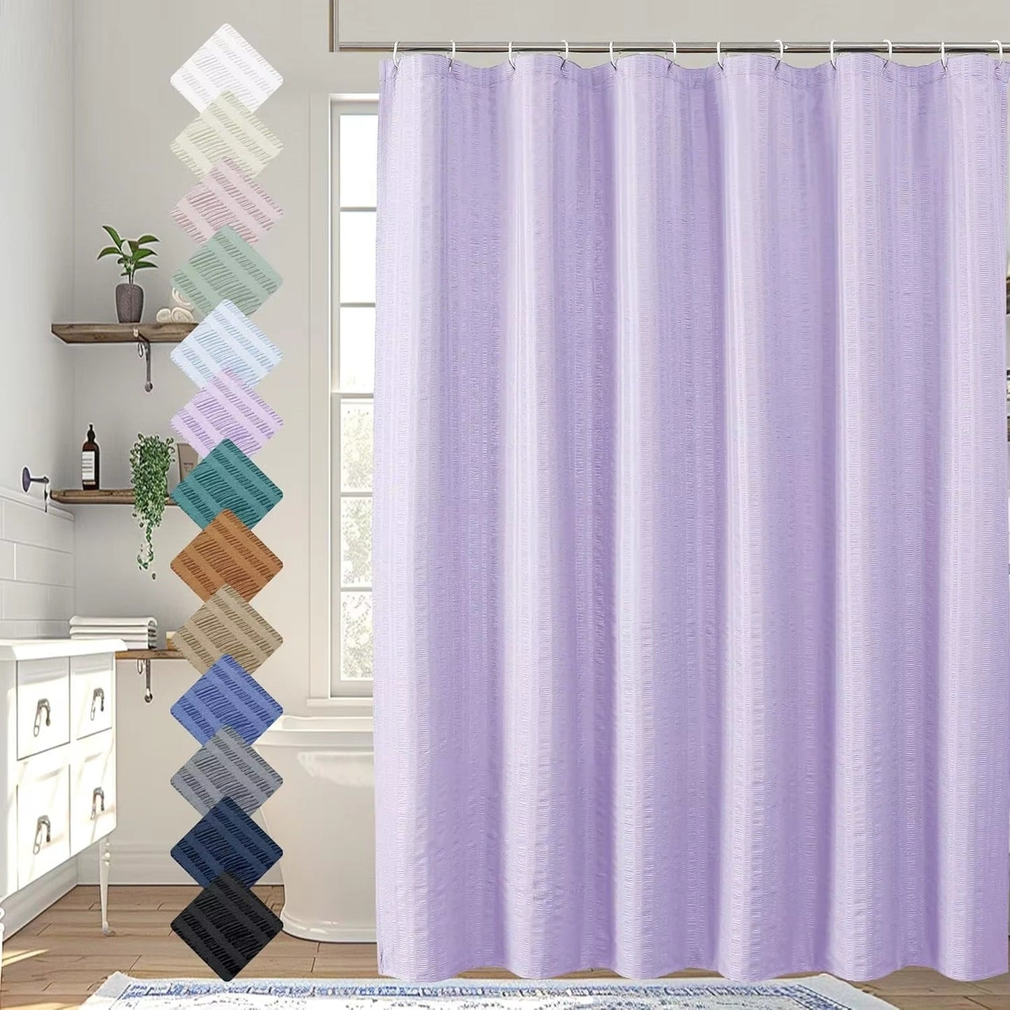 Premium Textured Shower Curtain