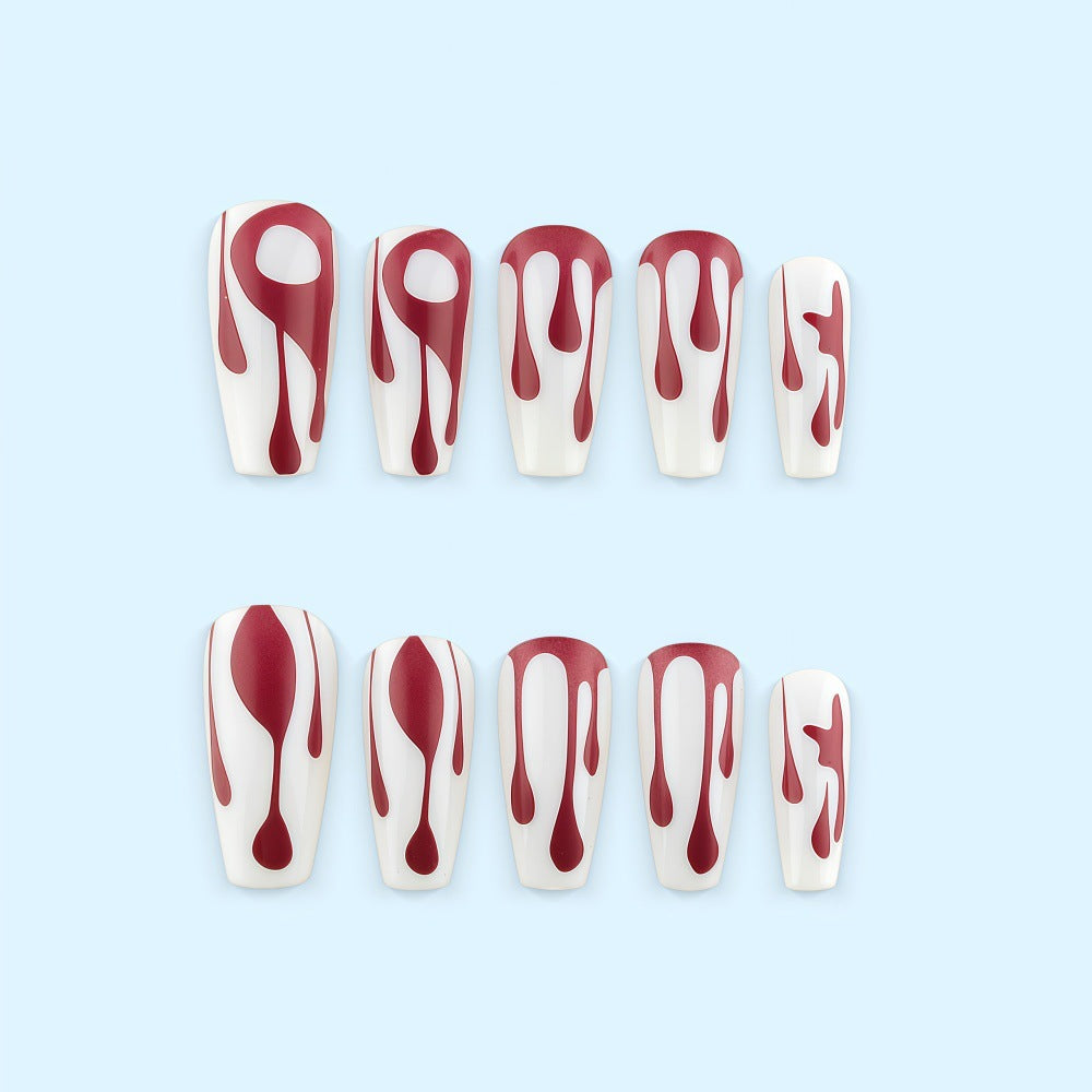 Creative drop design artificial nails Acalora