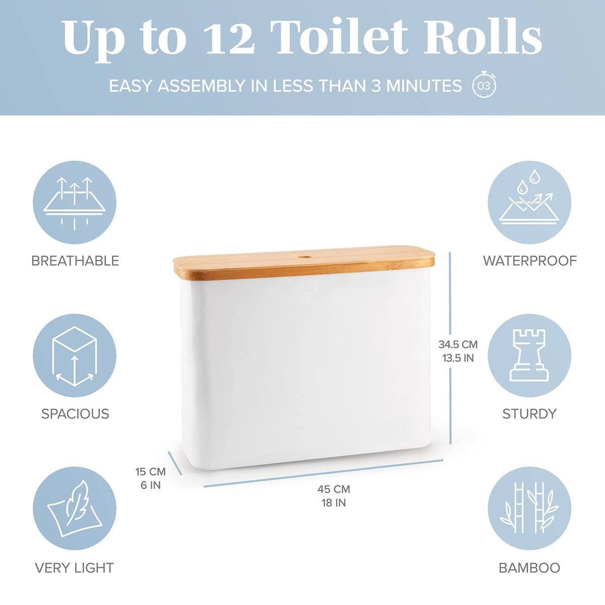 High-quality toilet paper organizer Acalora
